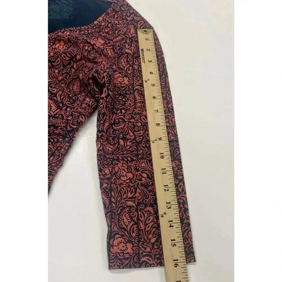 Patagonia Margot Dress Organic Cotton Blend Orange Green 3/4 Sleeve Size Small - Picture 10 of 10